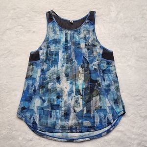 Lululemon Sculpt Tank II Sun Dazed Multi Blue Super Dark Print Sleeveless Top 6